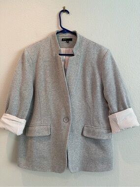 Gibson Light Gray Single-Button Women's Blazer